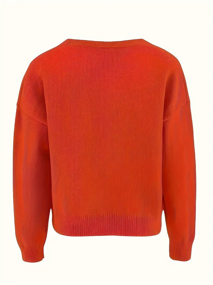 Korina – Eleganter Langarm Strickjacke Mit Knöpfen