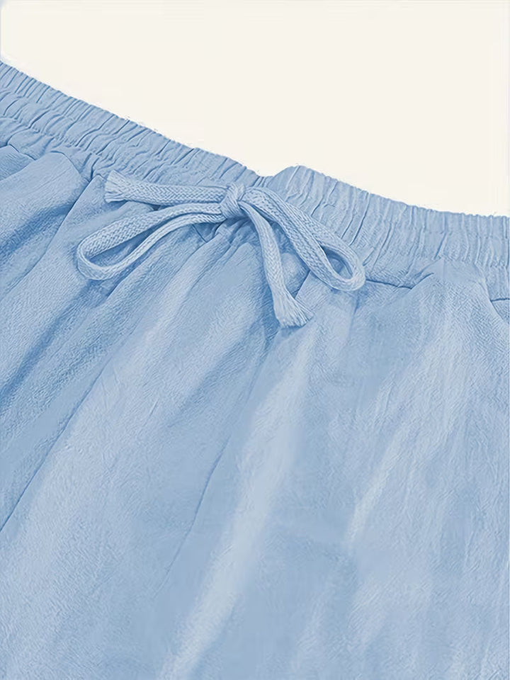Raekwon – Leinen-Shorts Mit Elastischem Bund Und Kordelzug