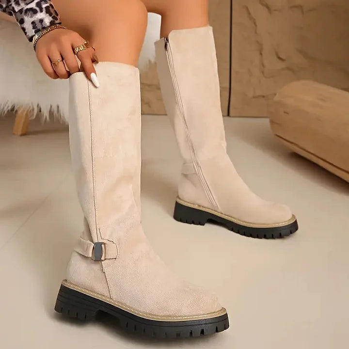 Laneya – Kniehohe Stiefel Mit Reißverschluss