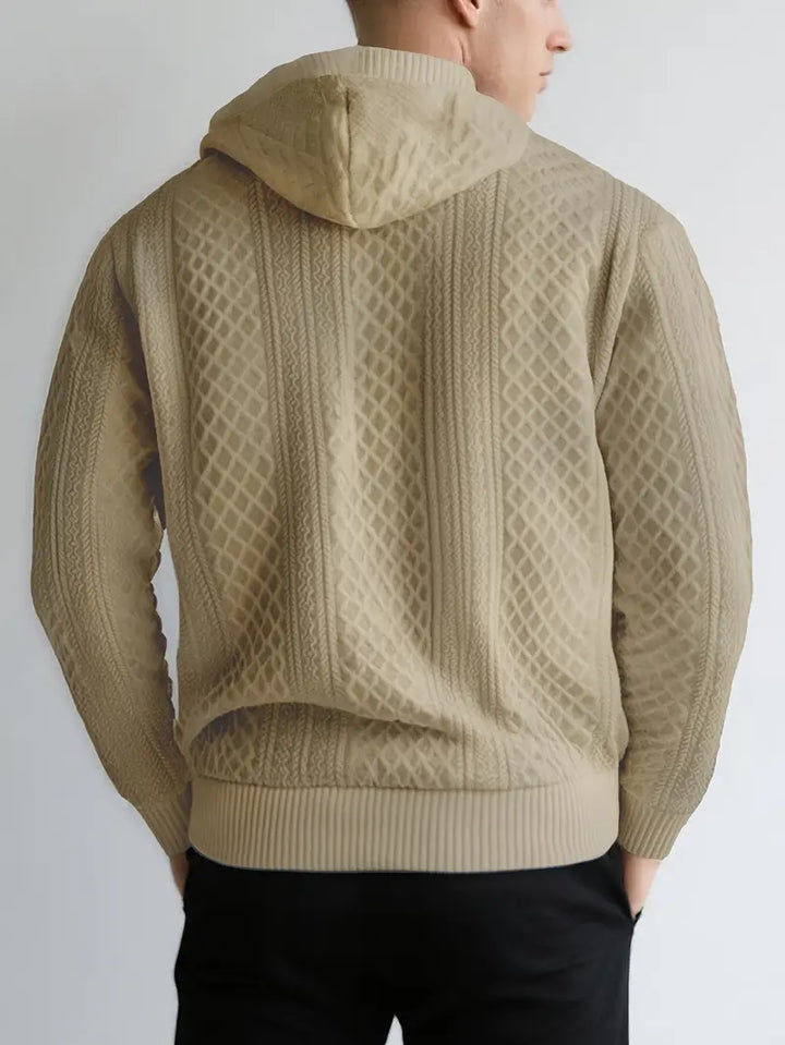 Karah - Langärmeliger Strick Kapuzenpullover