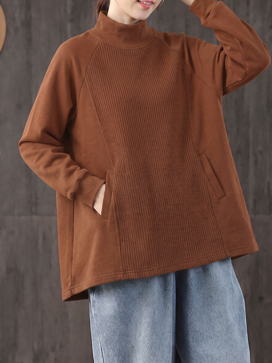 Safia – Oversize Bluse mit Rollkragen
