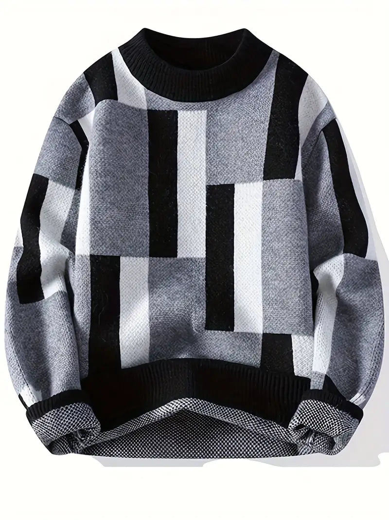 Tyrone – Strickpullover Mit Geometrischem Muster