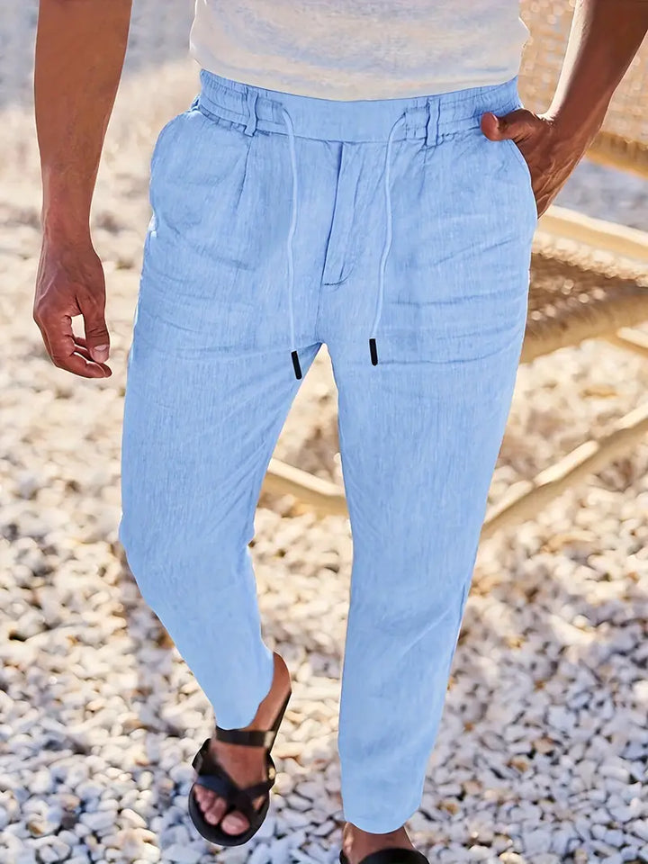 Nichols – Locker Sitzende Hose Aus Leinen Mit Kordelzug
