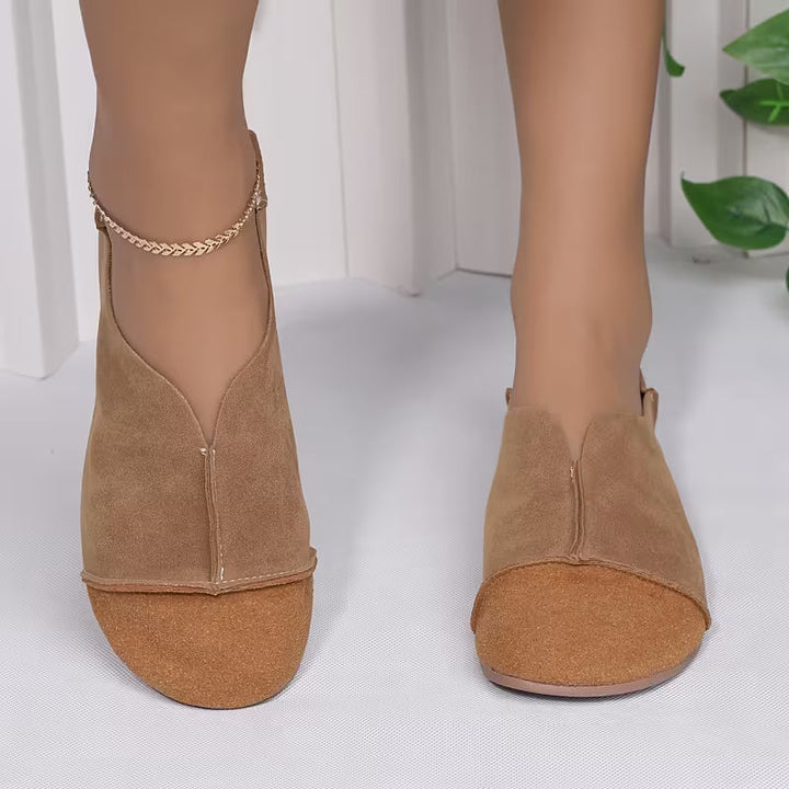 Bethan – Flexible Faltbare Flache Schuhe mit Eckiger Zehenpartie