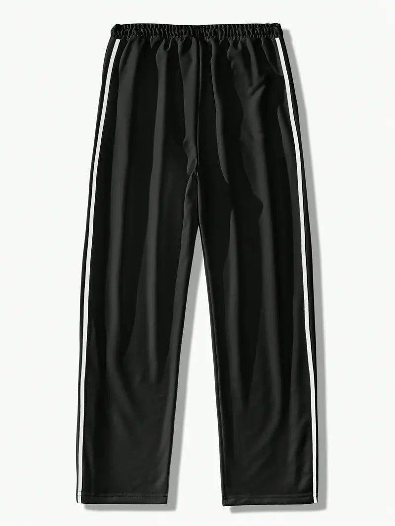 Mendis – Lässige Sport Hose Mit Geradem Bein Und Druckknopfverschluss