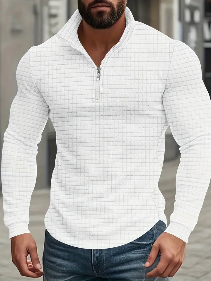 Jarryd – Langarm Sweatshirt Mit Halbem Reißverschluss