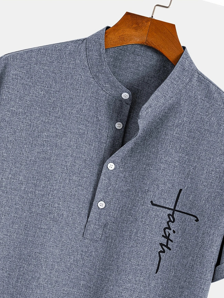 Elliott – Elegantes Kurzarm Hemd Mit Stehkragen