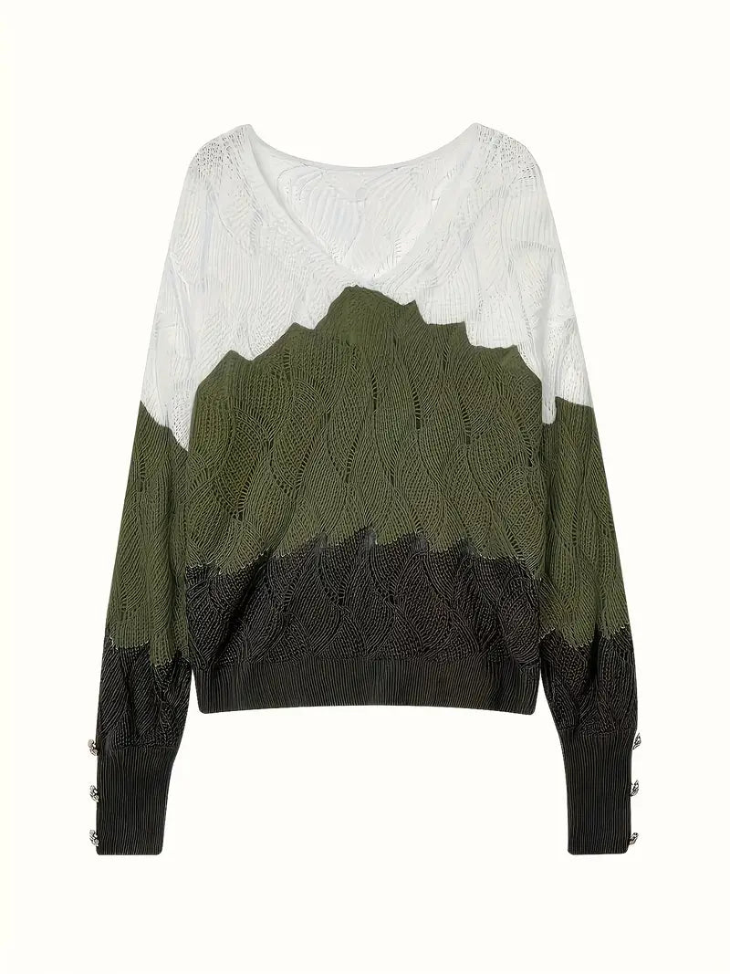 Renilda - Eleganter Strickpullover Mit V-Ausschnitt