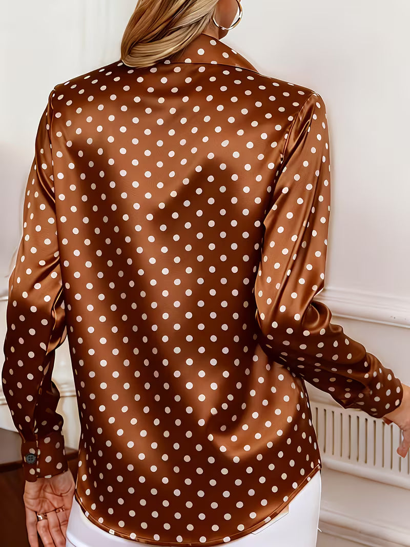 Amalien – Elegante, vielseitige Bluse mit Punktmuster