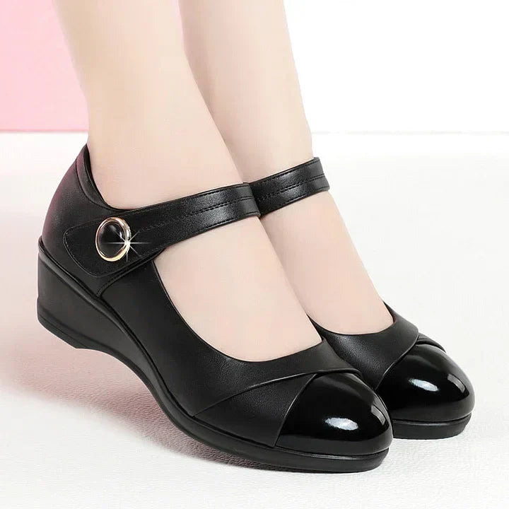 Morenn - Orthopädischer Leder Schuh Weich Mit Riemen