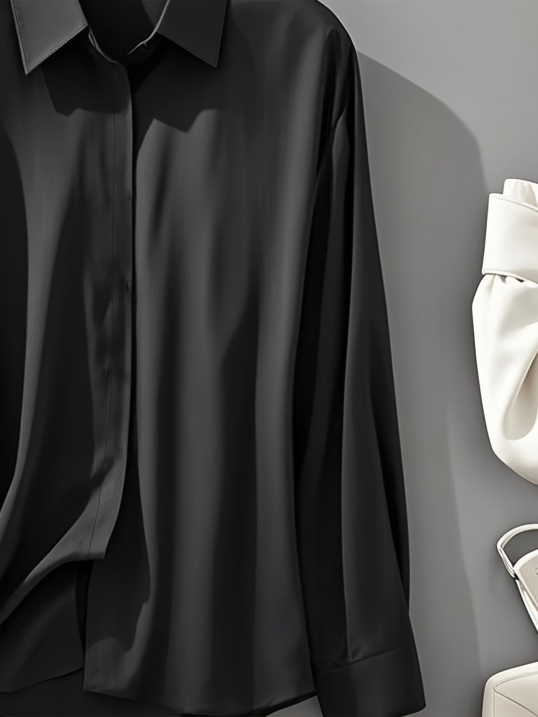 Elenochka - Stilvolles Langarmhemd Mit Knopfleiste