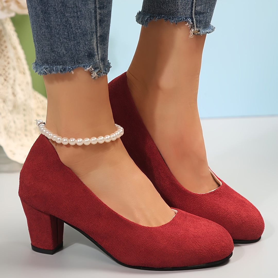 Kirstten – Pumps Aus Wildleder Mit Blockabsatz