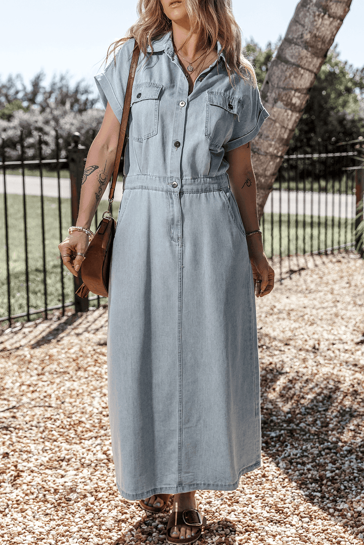 Brygida – Elegantes Jeanskleid