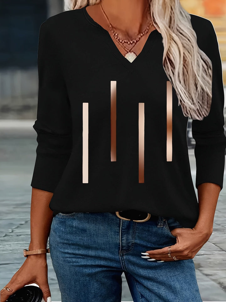 Ziqian - Elegantes Bedrucktes Langarm Hemd