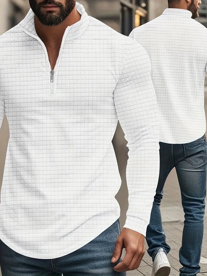 Jarryd – Langarm Sweatshirt Mit Halbem Reißverschluss