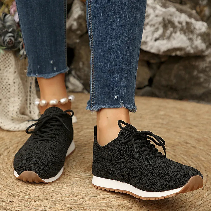 Susannah - Atmungsaktiver Strick-Turnschuh mit Schnürung