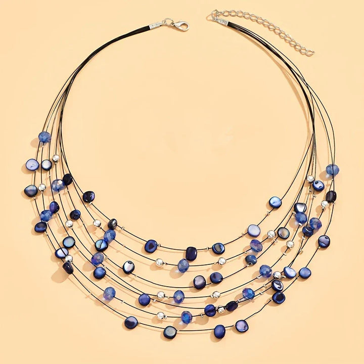 Mabelline – Elegante Halskette im Bohemian-Stil mit Mehrreihigen Perlen