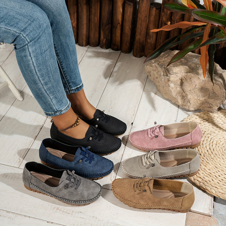 Zakiya – Bequeme Schnür Loafer Aus Wildleder