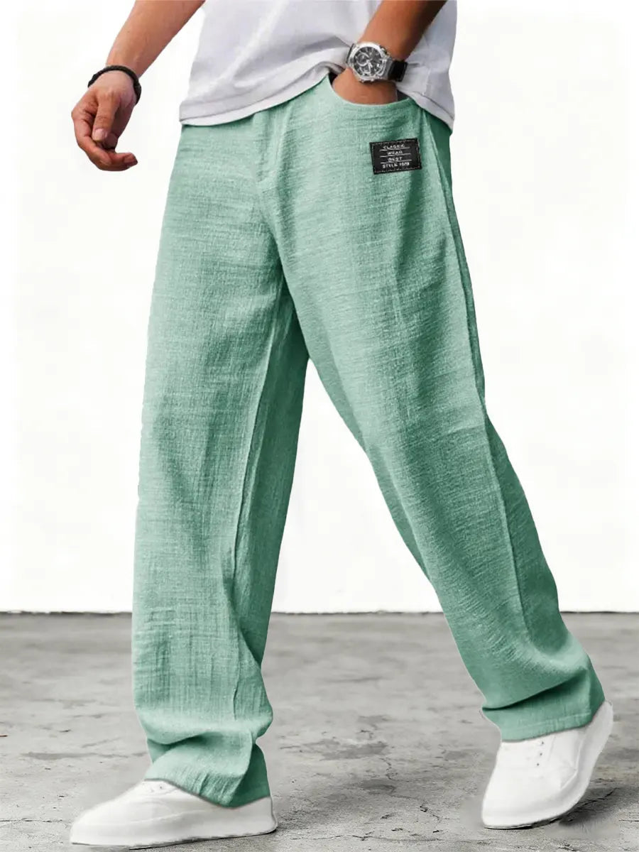 Lushan - Weite Leinen Hose