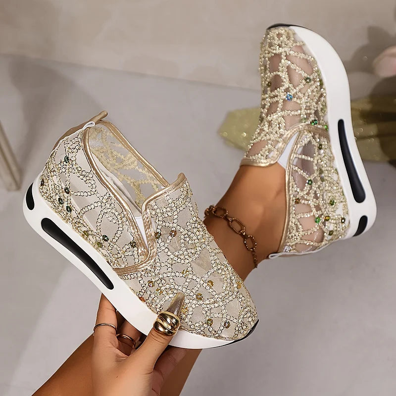 Heleen – Turnschuh Mit Hoher Taille Und Pailletten