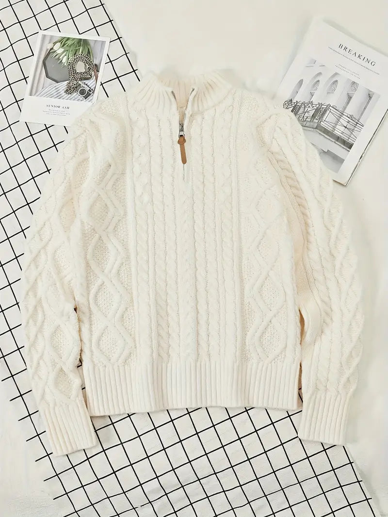 Rabada – Strickpullover Mit Halbem Reißverschluss Und Stehkragen