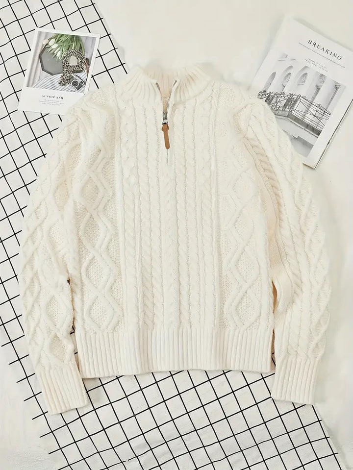 Rabada – Strickpullover Mit Halbem Reißverschluss Und Stehkragen