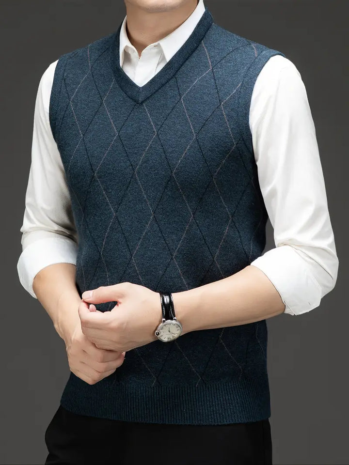 Yannick – Schlanke Passform Ärmelloser Pullover