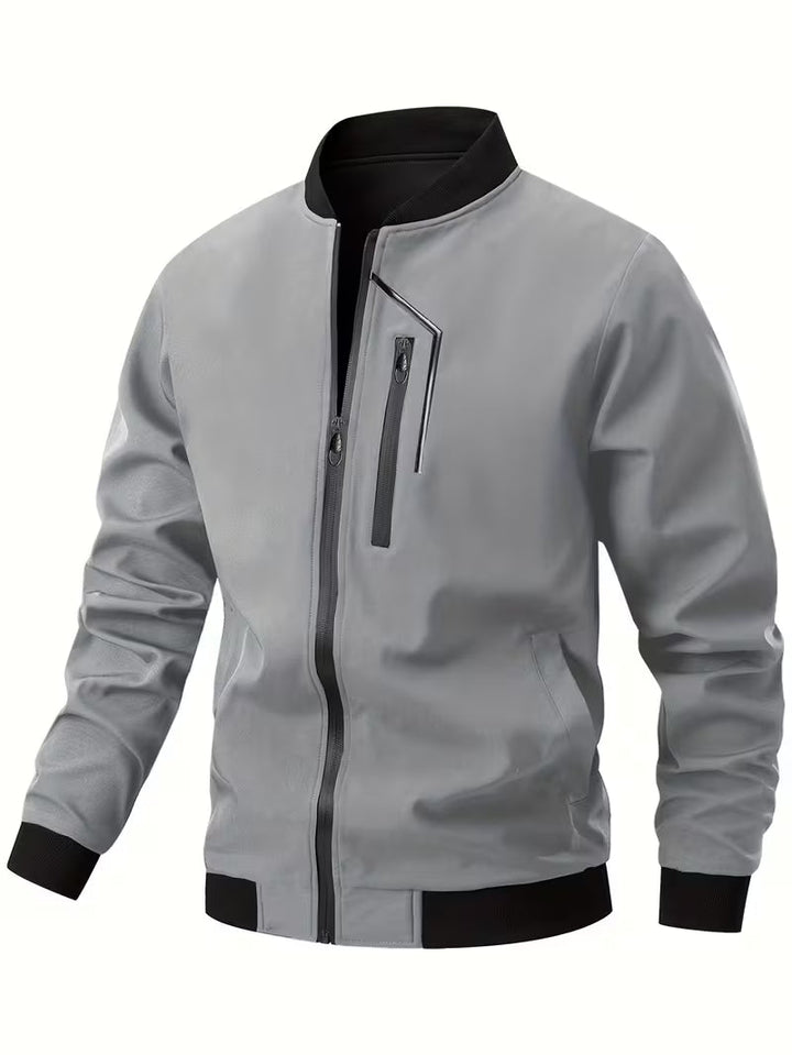 Akrum – Lässige Bomber Jacke Mit Reißverschluss