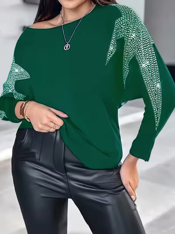 Bernardino - Eleganter Langarm Pullover Mit Sternen Drucken
