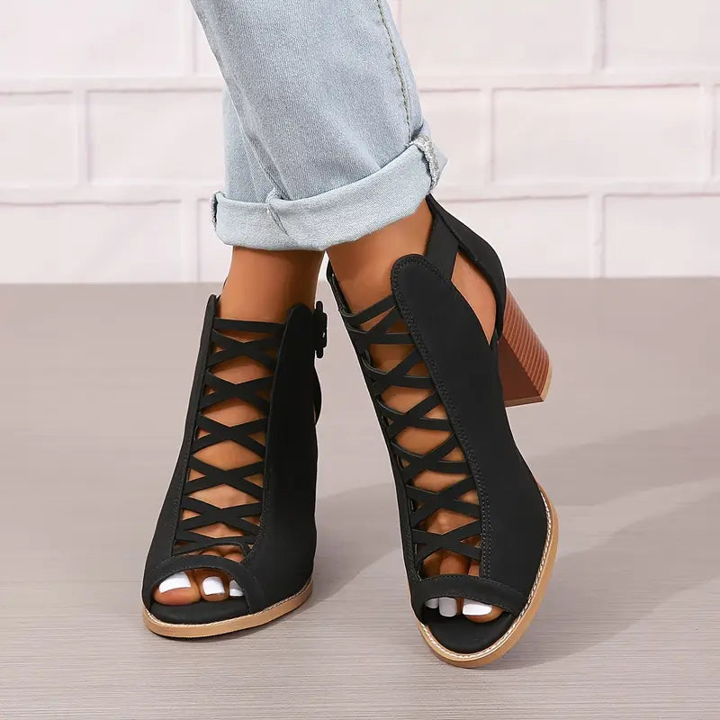 Ruzilya - Elegante Sandalen Mit Klobigem Absatz