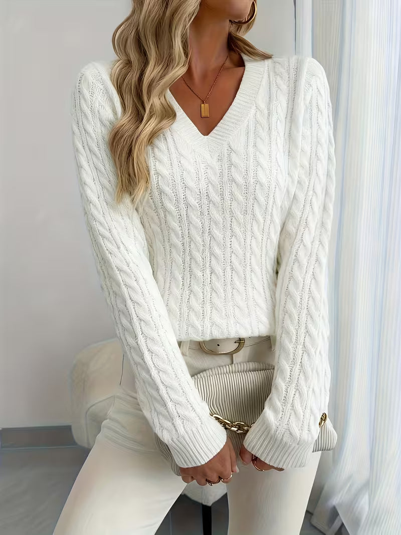 Lenea – Langarm Pullover Mit Zopfmuster