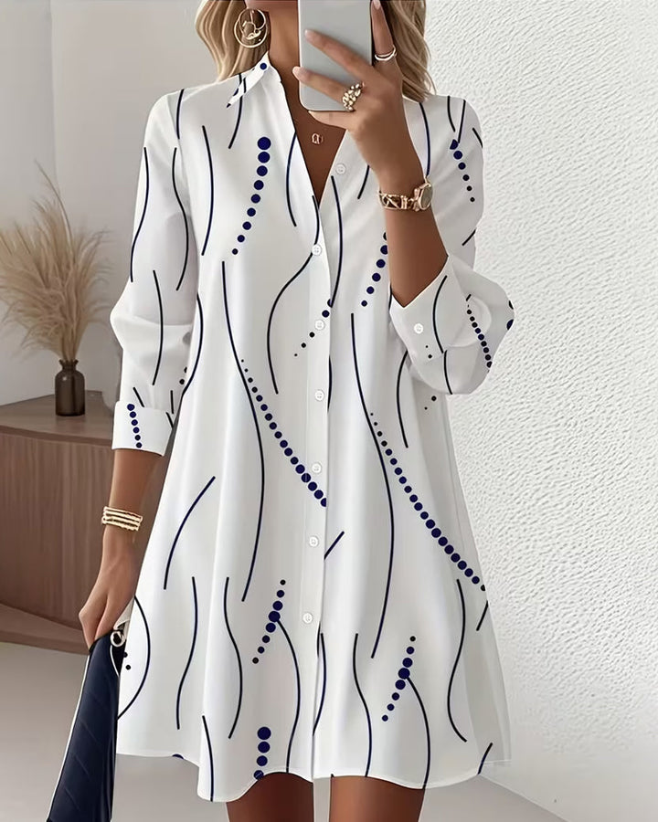 Belma – Modisches Hemd Kleid Mit Knöpfen