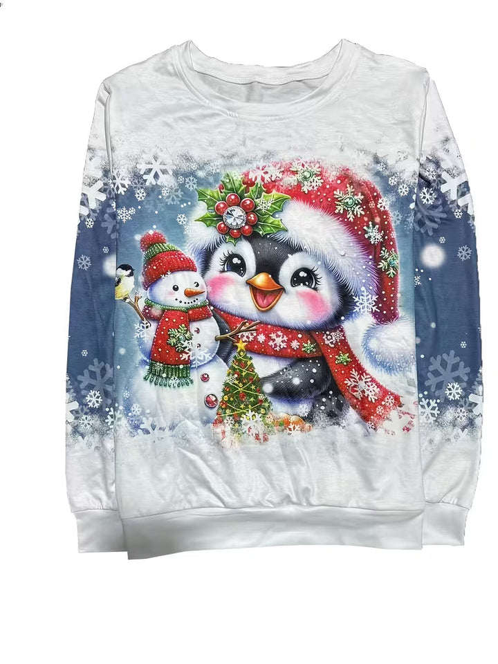 Jeila – Weihnachts-Sweatshirt Mit Grenzüberschreitendem Aufdruck