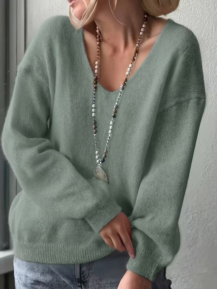 Yalitan – Langarmpullover mit V-Ausschnitt