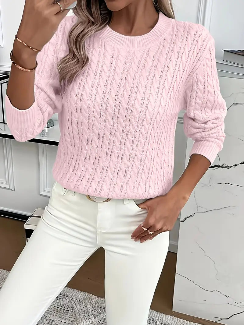Quinisha – Strickpullover Mit Zopfmuster