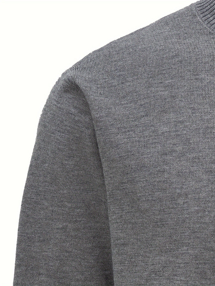 Sumuel – Strickpullover Mit Reißverschluss Und Geripptem Kragen