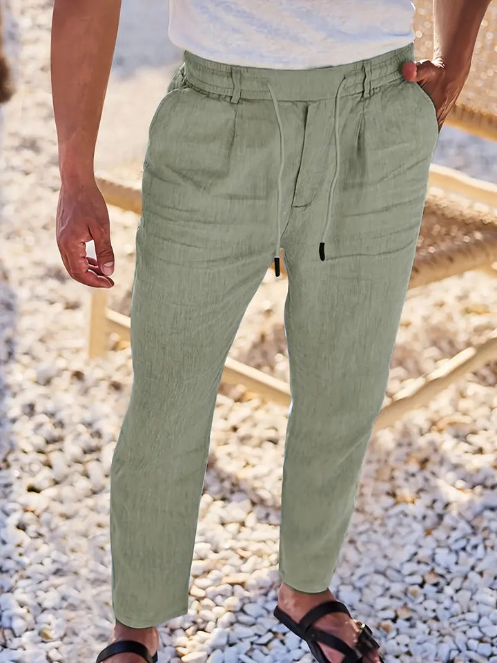 Nichols – Locker Sitzende Hose Aus Leinen Mit Kordelzug