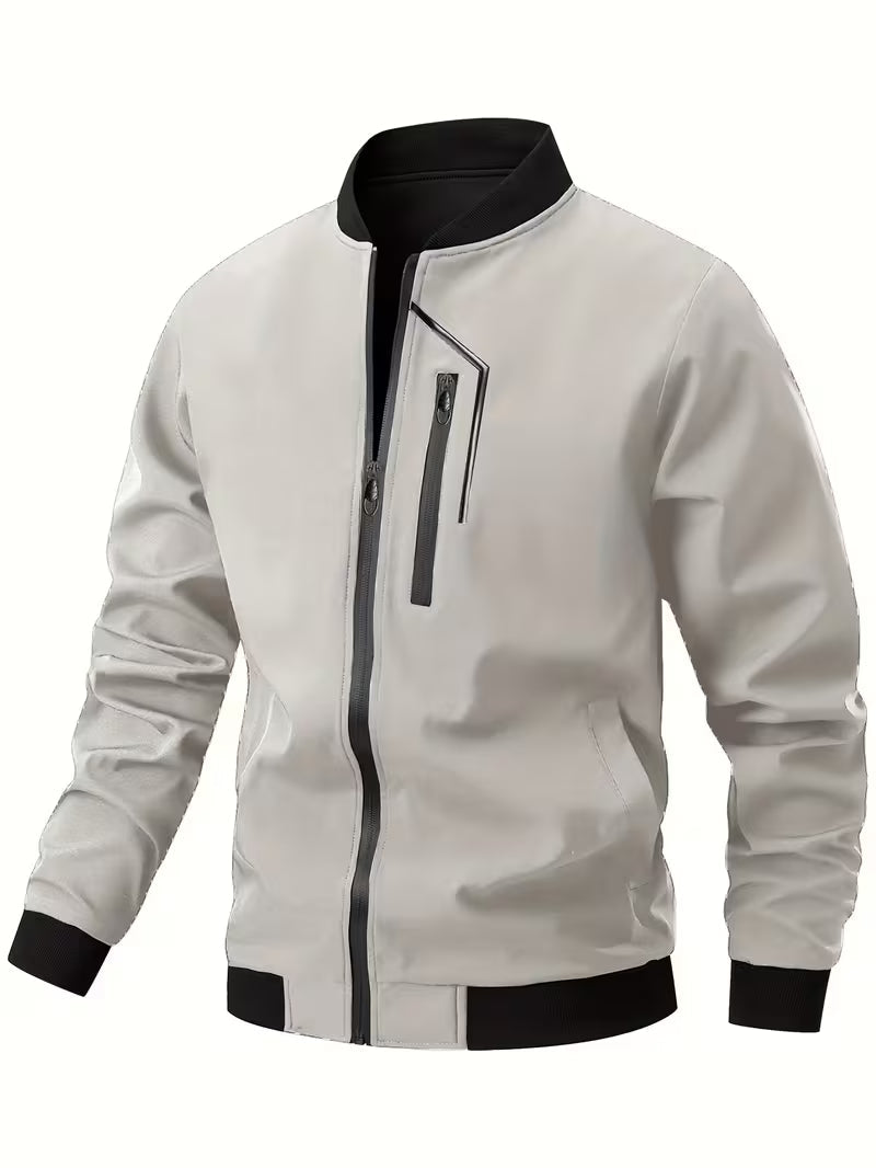 Akrum – Lässige Bomber Jacke Mit Reißverschluss