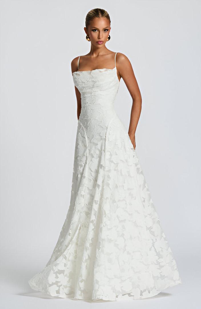 Kaleah – Maxikleid mit Spitzenoberteil