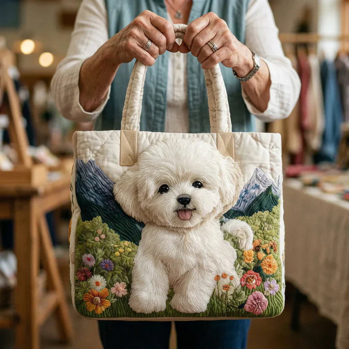 Wilairat – Niedliche, gesteppte Schultertasche mit Welpenmotiv