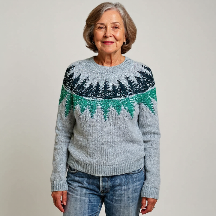 Anghileri - Klassischer Isländischer Strick Pullover Aus Wolle