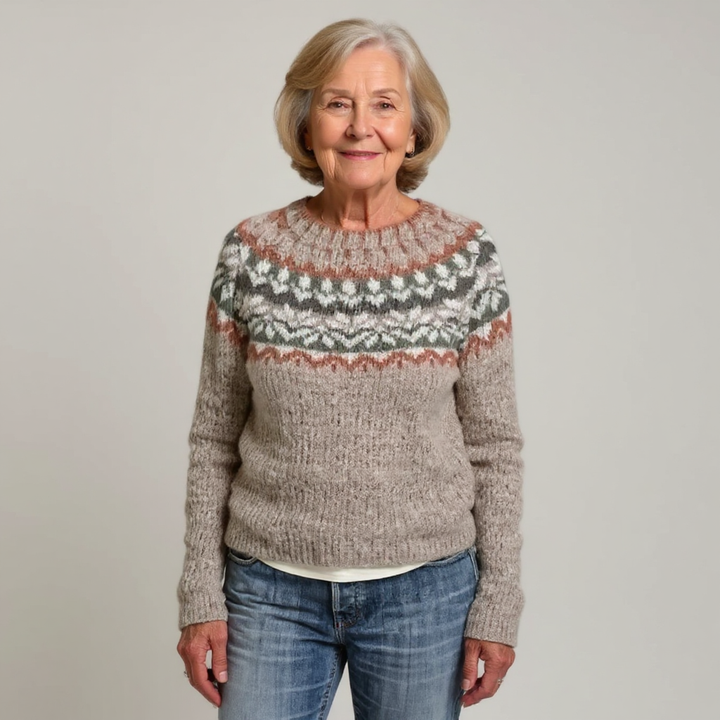 Cafferata - Klassischer Isländischer Strick Pullover Aus Wolle