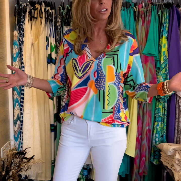 Marlain – Elegante Bluse mit V-Ausschnitt
