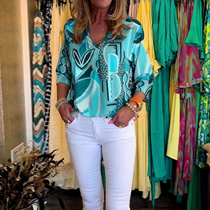 Marlain – Elegante Bluse mit V-Ausschnitt