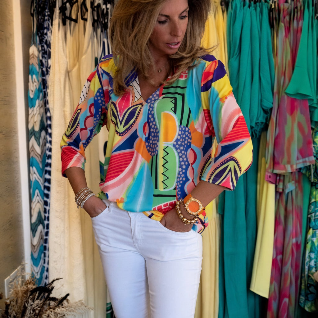 Marlain – Elegante Bluse mit V-Ausschnitt
