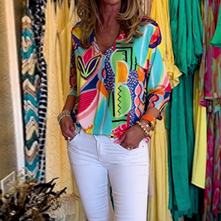 Marlain – Elegante Bluse mit V-Ausschnitt