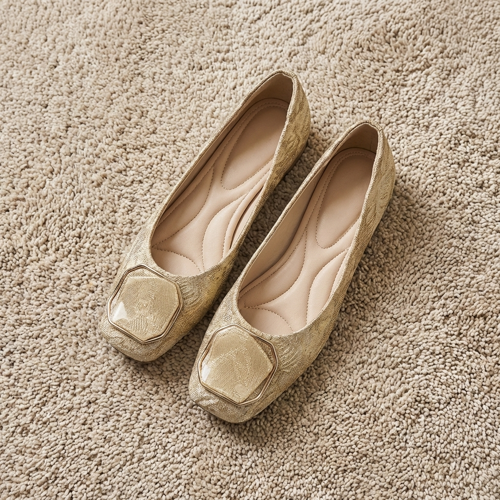 Roslin - Flache Schuhe Mit Strukturierter Schnalle