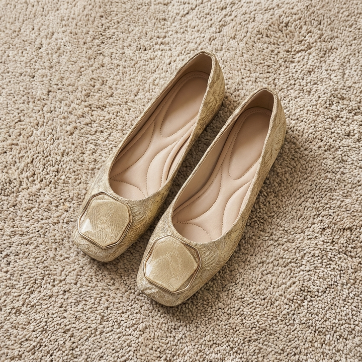 Roslin - Flache Schuhe Mit Strukturierter Schnalle