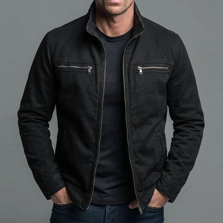 Narick – Lässige Jeansjacke Mit Reißverschluss
