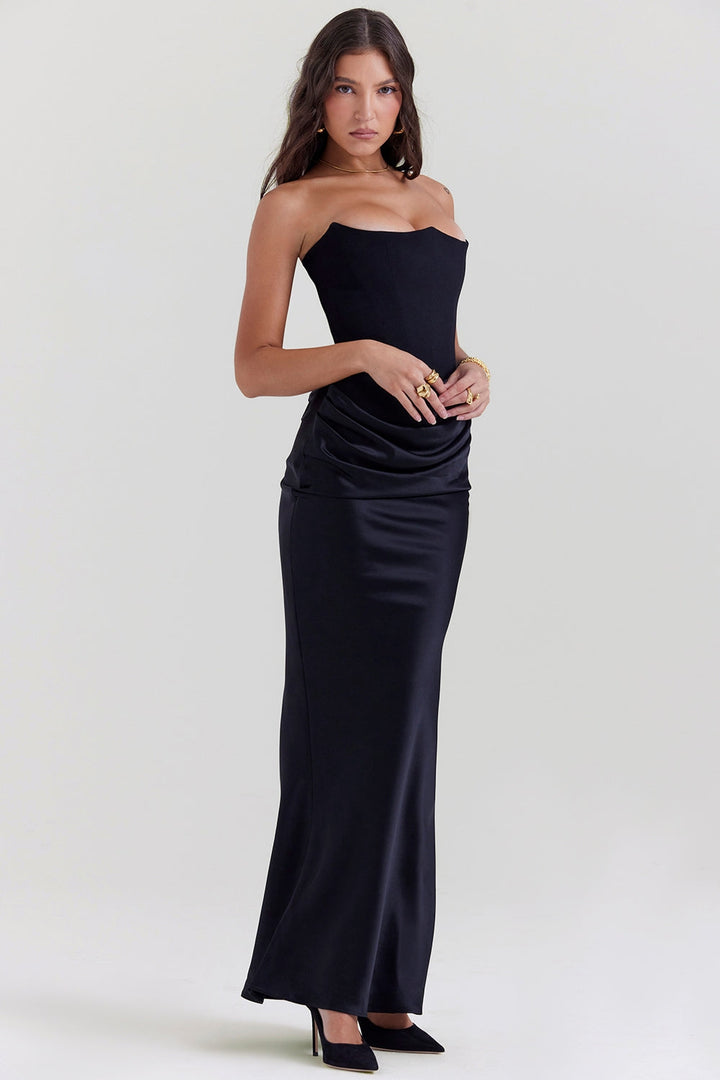 Alanis – Maxikleid Mit Schulterfreiem Ausschnitt